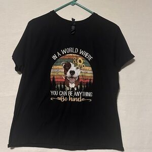Be Kind Dog Graphic black T-Shirt xxl